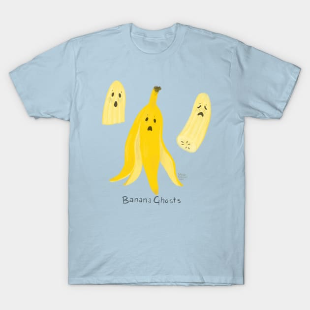 Banana Ghosts T-Shirt by SarahWrightArt